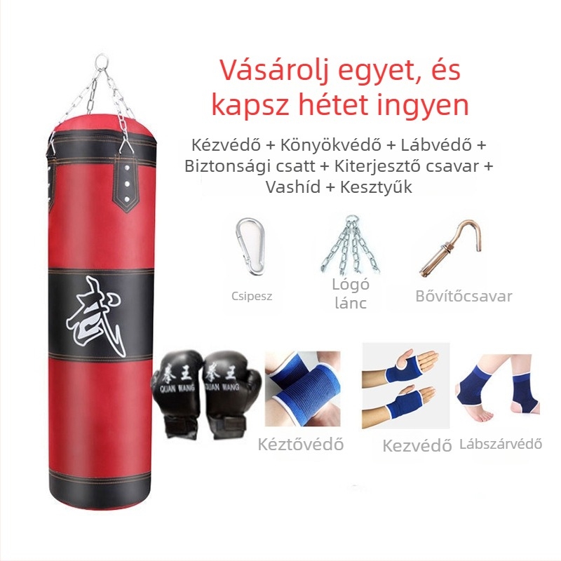 Függő háromréteg ütészsák, Oxford anyagból, 2 kg, otthoni edzéshez