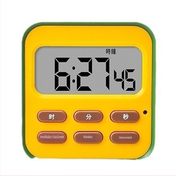 Elektronikus visszaszámláló időzítő ébresztővel tanuláshoz, LCD kijelző, műanyag ház, akkumulátoros működés