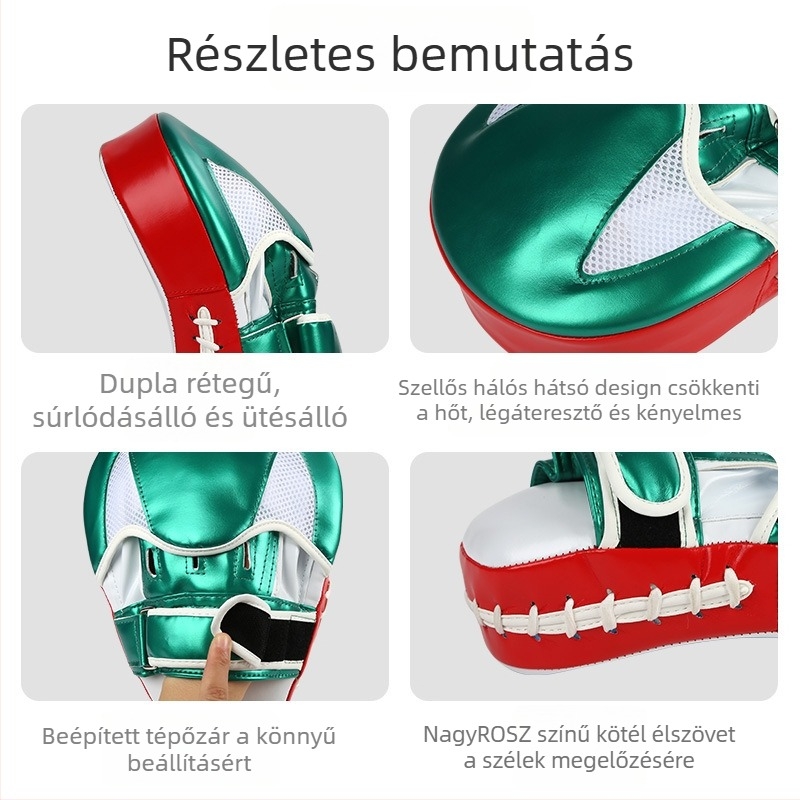 Ztty Görbült kézi célpont boksz és harcművészetekhez – PU, 300 g, Függőleges stílus, Modell Hand Target-1