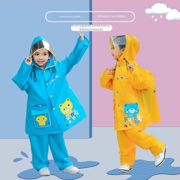 Gyerek esőkabát felosztott mintával, rajzfilm dizájnnal; EVA anyag; vízálló PVC ragasztóréteg; alkalmas gyereknek; poncsó