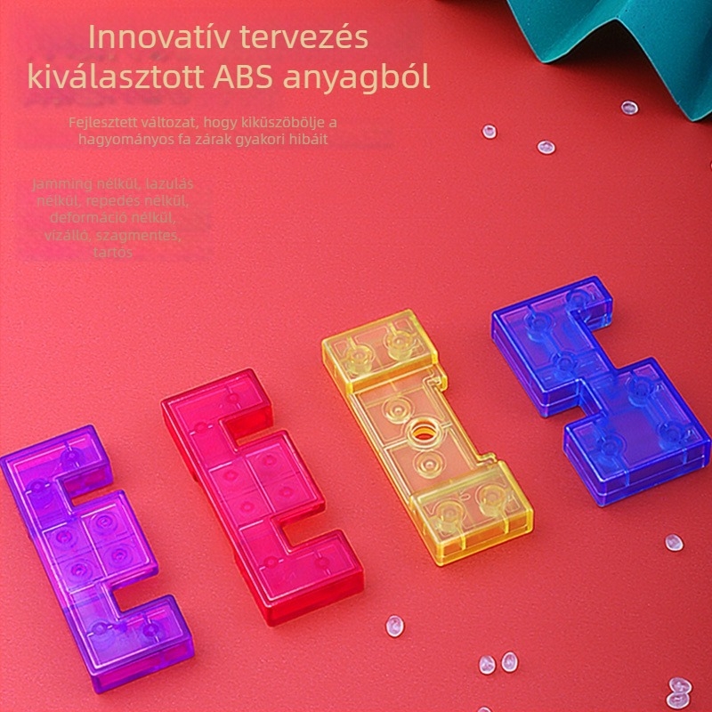 Kong Ming Lock Luban Lock Puzzle Blokkok - Műanyag Oktató Játék 7–14 éveseknek (Brand Bailien)