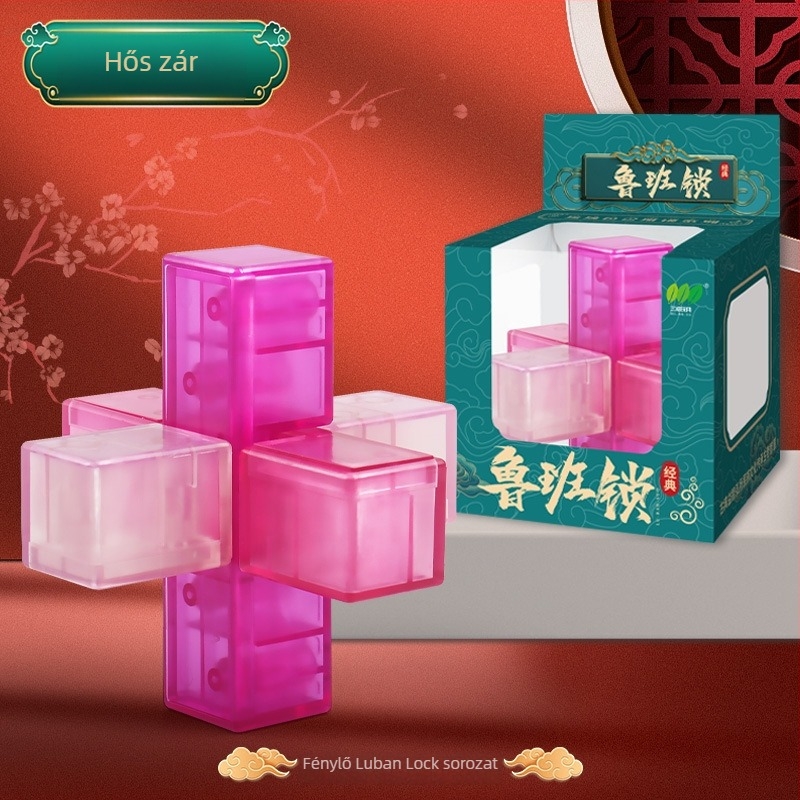 Kong Ming Lock Luban Lock Puzzle Blokkok - Műanyag Oktató Játék 7–14 éveseknek (Brand Bailien)