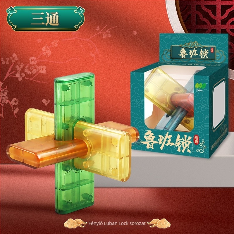 Kong Ming Lock Luban Lock Puzzle Blokkok - Műanyag Oktató Játék 7–14 éveseknek (Brand Bailien)