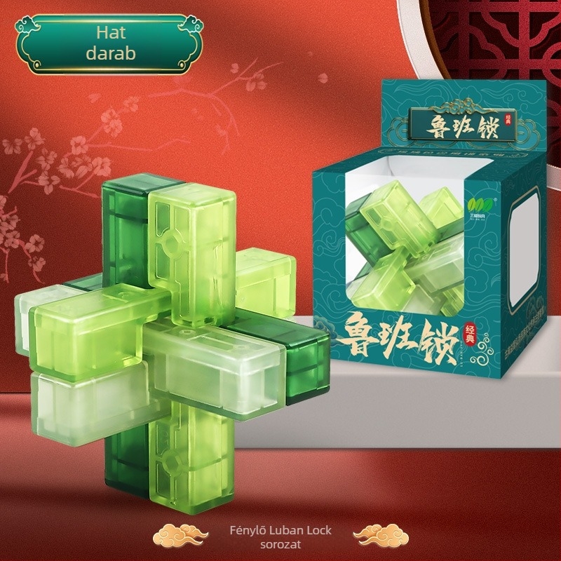 Kong Ming Lock Luban Lock Puzzle Blokkok - Műanyag Oktató Játék 7–14 éveseknek (Brand Bailien)