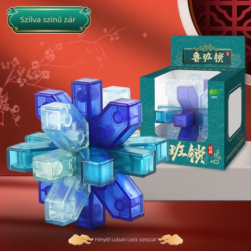 Kong Ming Lock Luban Lock Puzzle Blokkok - Műanyag Oktató Játék 7–14 éveseknek (Brand Bailien)
