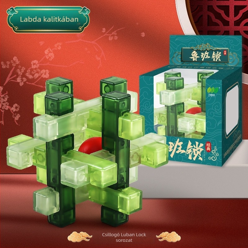 Kong Ming Lock Luban Lock Puzzle Blokkok - Műanyag Oktató Játék 7–14 éveseknek (Brand Bailien)