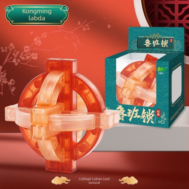 Kong Ming Lock Luban Lock Puzzle Blokkok - Műanyag Oktató Játék 7–14 éveseknek (Brand Bailien)