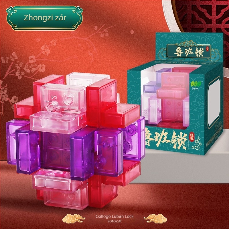Kong Ming Lock Luban Lock Puzzle Blokkok - Műanyag Oktató Játék 7–14 éveseknek (Brand Bailien)