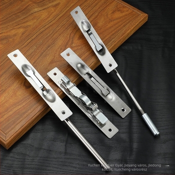 Rozsdamentes acél tűzvédelmi ajtócsap, típus A, modell FHMCX, kefés felület, állítható rejtett csap