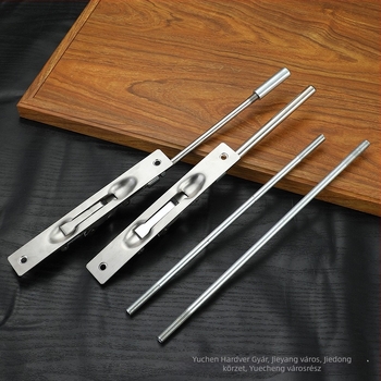 Rozsdamentes acél tűzvédelmi ajtócsap, típus A, modell FHMCX, kefés felület, állítható rejtett csap