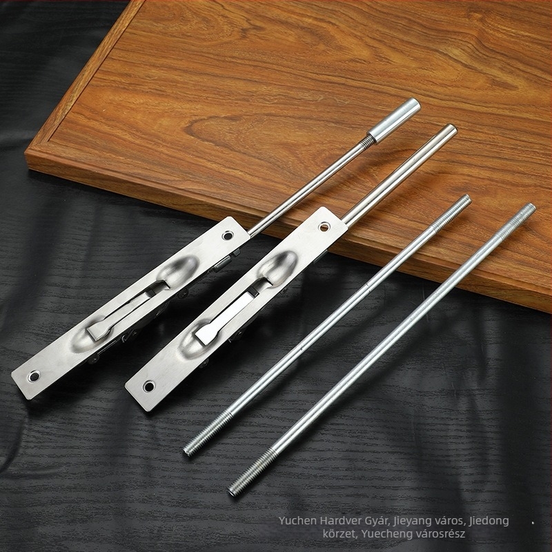 Rozsdamentes acél tűzvédelmi ajtócsap, típus A, modell FHMCX, kefés felület, állítható rejtett csap