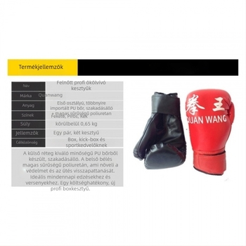 PU anyagú edzés boksz kesztyű, függő típusú, felnőtteknek