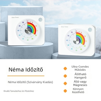 Csendes vizuális időmérő általános iskolásoknak — önfegyelemre tervezett tanulási időzítő
