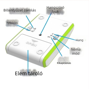 Mechanikus ciklusidőző mutatós kijelzővel, műanyag házzal, akkumulátoros működés, rajzfilm dizájn