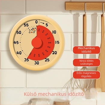 Gyermekeknek szóló mechanikus időmérő vizuális időgazdálkodással – kézi meghajtás, mutató és szám kijelző, alumínium keret és műanyag ház, logó nyomtatási lehetőség