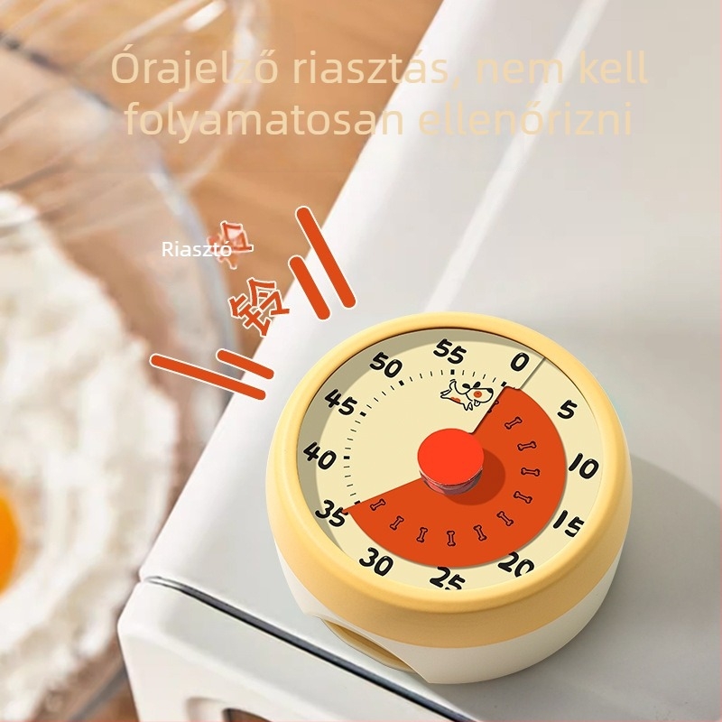 Gyermekeknek szóló mechanikus időmérő vizuális időgazdálkodással – kézi meghajtás, mutató és szám kijelző, alumínium keret és műanyag ház, logó nyomtatási lehetőség