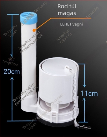 Toalett vízbetöltő szelep — univerzális, oldalsó gombos, klasszikus tartály öblítéshez, termékkód 6836087294801, telepítési szolgáltatás elérhető