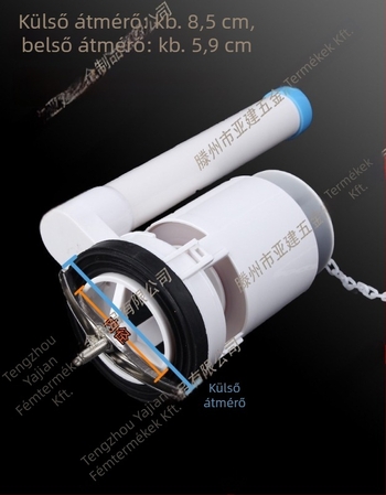 Toalett vízbetöltő szelep — univerzális, oldalsó gombos, klasszikus tartály öblítéshez, termékkód 6836087294801, telepítési szolgáltatás elérhető