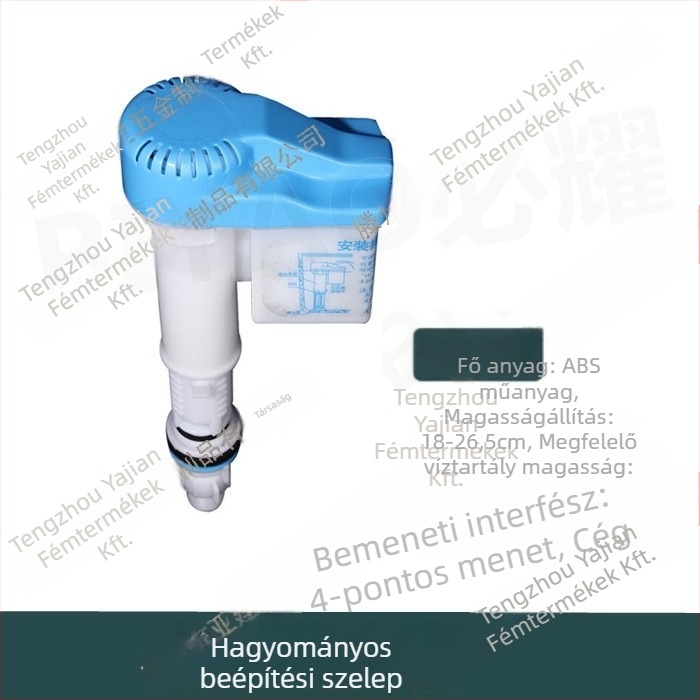 Toalett vízbetöltő szelep — univerzális, oldalsó gombos, klasszikus tartály öblítéshez, termékkód 6836087294801, telepítési szolgáltatás elérhető