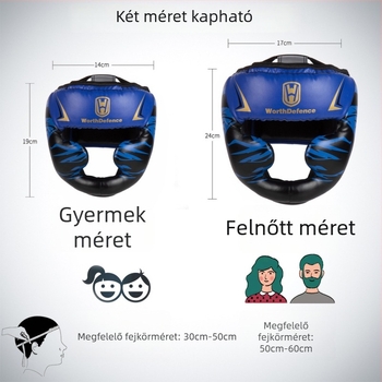 Boxvédő sisak taekwondo, sanda és Muay Thai edzésekhez – arcvédő és fejvédő felnőtteknek és gyerekeknek