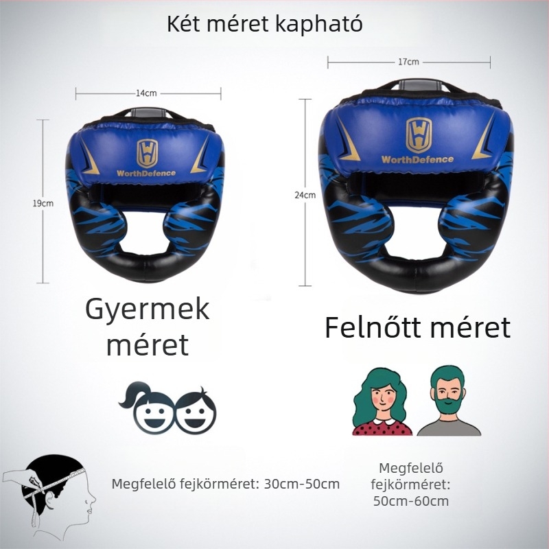 Boxvédő sisak taekwondo, sanda és Muay Thai edzésekhez – arcvédő és fejvédő felnőtteknek és gyerekeknek
