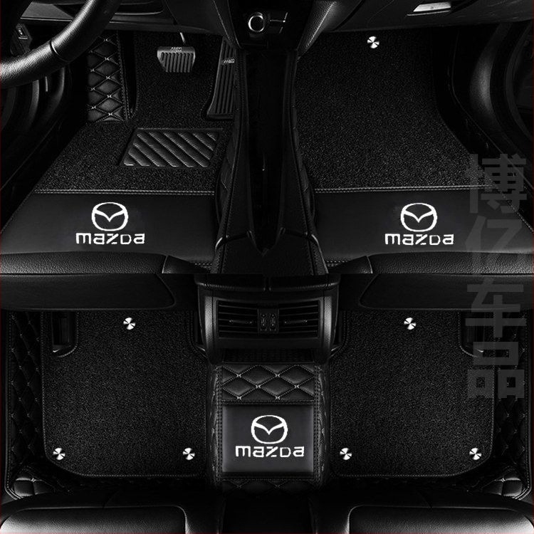 Mazda teljes körű védelmet nyújtó autópadló CX-3, CX-4, CX-5, CX-7 és CX-8 modellhez; Anyag: TPE+XPE anti-slip; Tömeg: 5 kg; Márka: Dawn; Lábpadlók stílus: bőr lábpadlók.