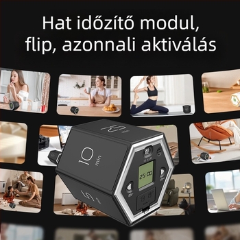 Forgó mágneses csendes időmérő konyhához – LED kijelző, elektronikus működés, akkumulátorral működik, rombusz alakú