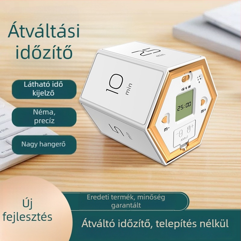 Forgó mágneses csendes időmérő konyhához – LED kijelző, elektronikus működés, akkumulátorral működik, rombusz alakú