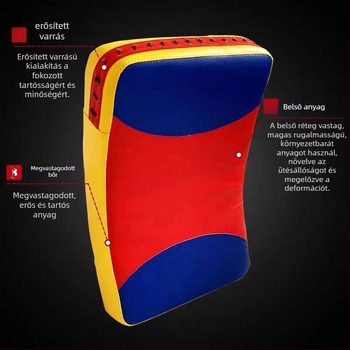 Taekwondo mellkas célpont Sanda edzéshez (PU; függőleges stílus; modell Thai curved chest target; Duoyou)