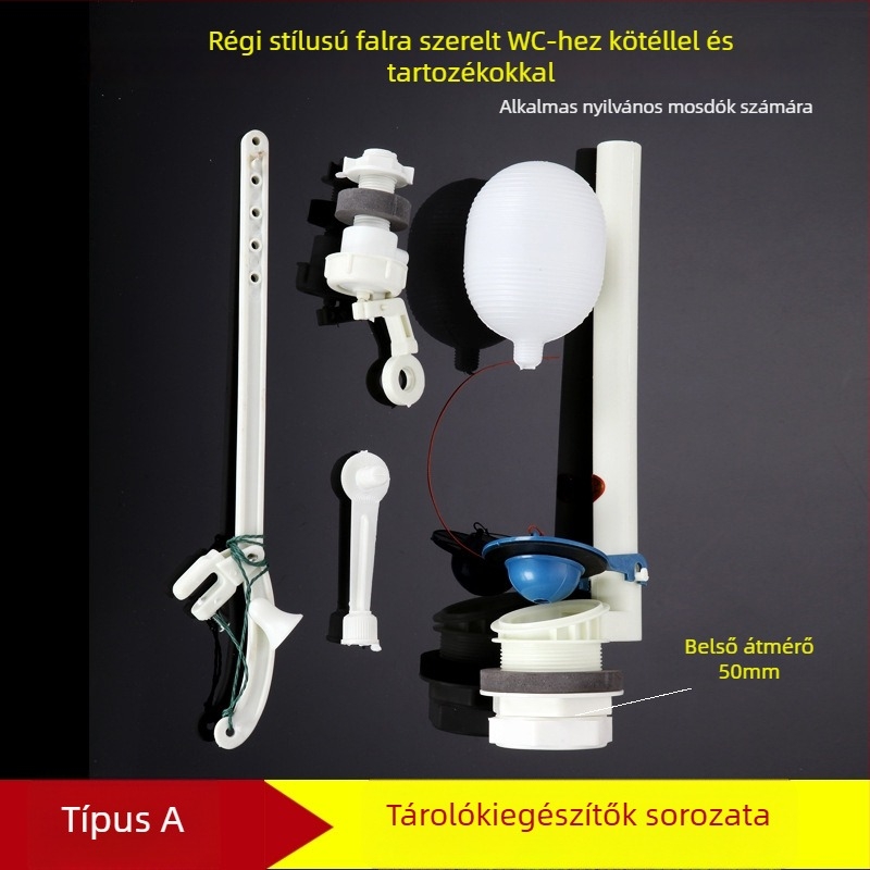 ABS kézzel húzható öblítő tartály úszó szelep, magas falra szerelt WC-hez