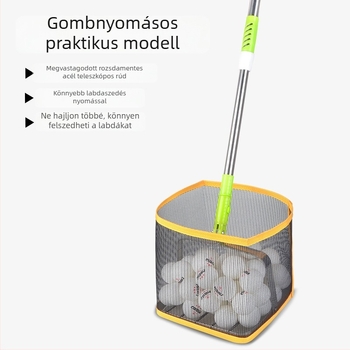 Meishulong automata visszahúzható labdagyűjtő asztali teniszezéshez, mobil görgős kosárral a gyűjtéshez és edzésre