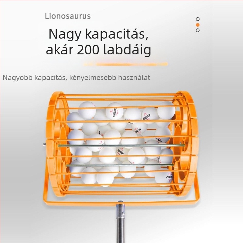Meishulong automata visszahúzható labdagyűjtő asztali teniszezéshez, mobil görgős kosárral a gyűjtéshez és edzésre