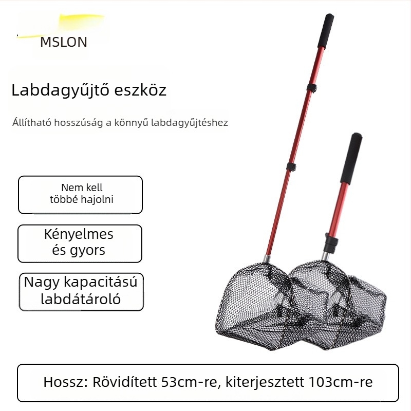 Meishulong automata visszahúzható labdagyűjtő asztali teniszezéshez, mobil görgős kosárral a gyűjtéshez és edzésre