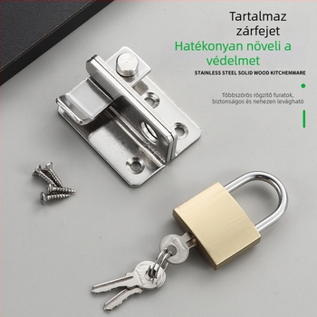 Rozsdamentes acél ajtócsap, A-típusú csap, SK-77, balra–jobbra nyitás, polírozott felület, modern minimalistStílus