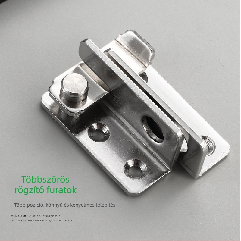 Rozsdamentes acél ajtócsap, A-típusú csap, SK-77, balra–jobbra nyitás, polírozott felület, modern minimalistStílus