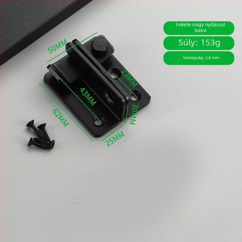 Rozsdamentes acél ajtócsap, A-típusú csap, SK-77, balra–jobbra nyitás, polírozott felület, modern minimalistStílus