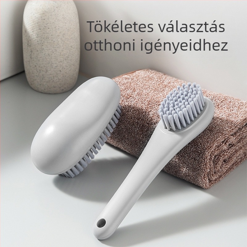 Hosszú nyeletű tisztító ecset, kemény sörtékkel, nem hullik a szál, műanyag kivitelben, fürdőszobai és mosási felhasználásra