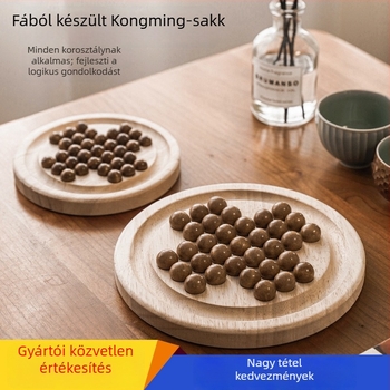 Fából készült Kongming sakk egyéni játékhoz - oktató szellemi fejlesztés, minden korosztály számára