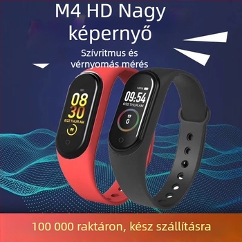 M4 okos karkötő – Android-kompatibilis, 7–14 napos akkumulátor-idő, TPU szíj, 32MB memória, Okos értesítés
