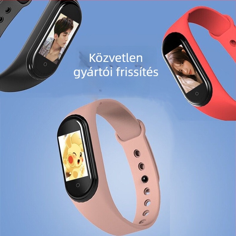 M4 okos karkötő – Android-kompatibilis, 7–14 napos akkumulátor-idő, TPU szíj, 32MB memória, Okos értesítés