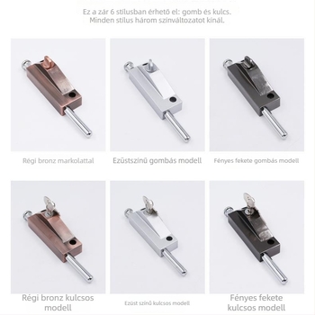 Forgóajtó zár keret ajtókhoz, alumínium ötvözet, spray bevonat, modern egyszerű stílus