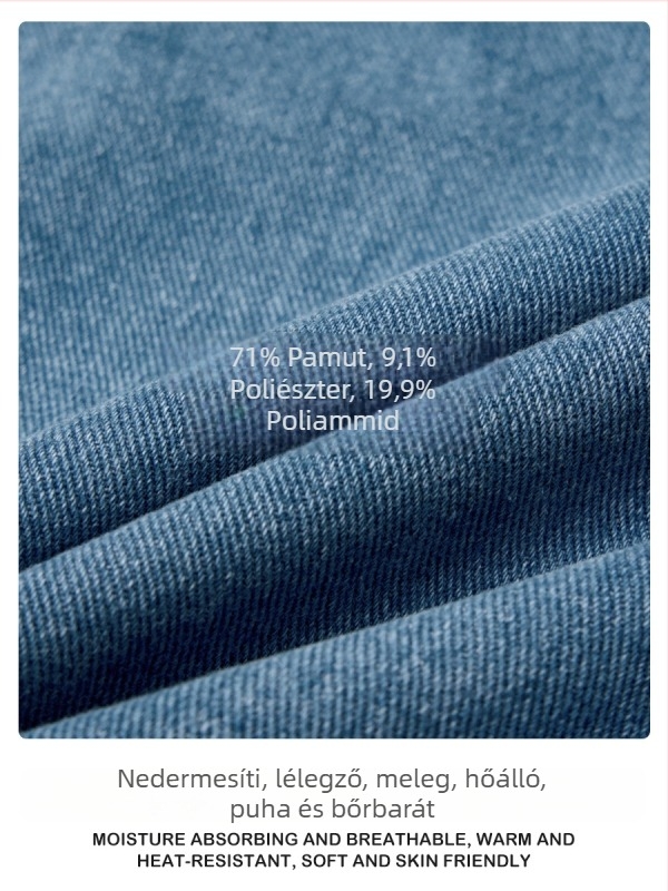 Női farmernadrág egyenes szabású, Hongkong-stílus, denim 70-80% pamut