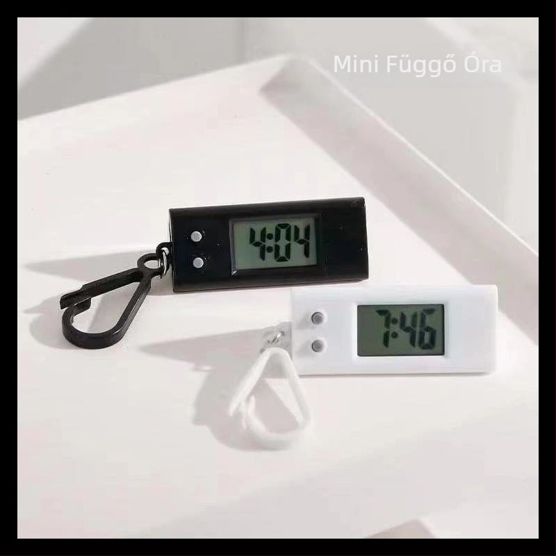 Mini digitális óra diákoknak – elektronikus mozgás, numerikus kijelző, ovális műanyag ház, modell 38D