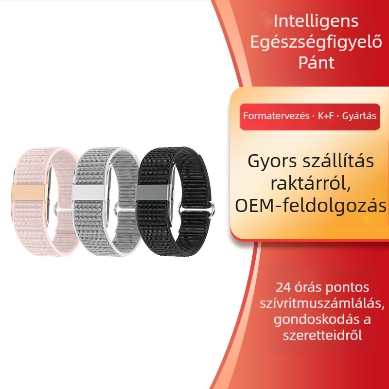 Okos karkötő (Szívritmus-mérés, Alvásfigyelés, Vér oxigén-észlelés, Bluetooth, Nincs kijelző)