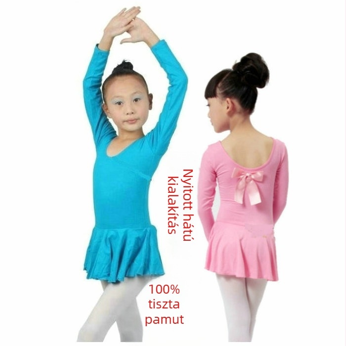 Lányok nyári balettruha, 68% spandex, 3–8 éveseknek