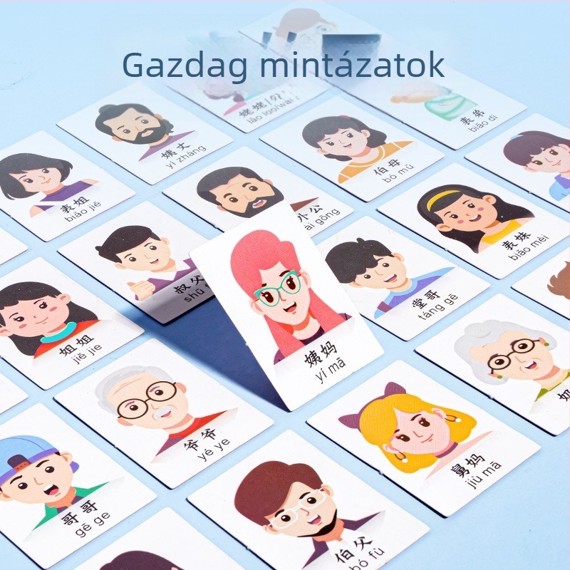 Műanyag kétjátékos asztali kártyajáték – Találd ki a kártyák karaktereit, szülő-gyermek interaktív logikai játék