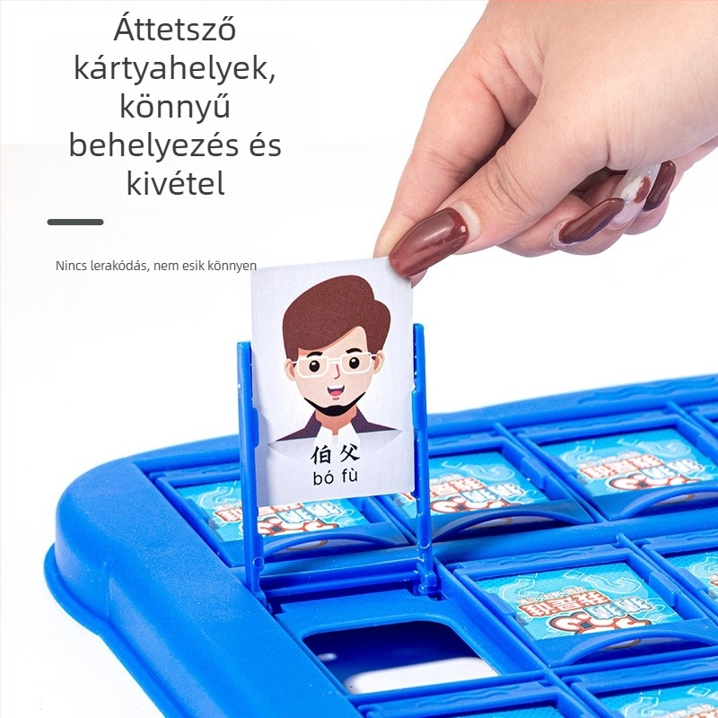 Műanyag kétjátékos asztali kártyajáték – Találd ki a kártyák karaktereit, szülő-gyermek interaktív logikai játék