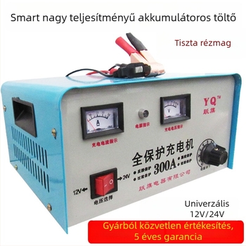 Személyautó és motorkerékpár akkumulátor töltő 12V/24V DC – intelligens javítás, bemenet 110-240V AC, kimenet 12.6V DC, GS tanúsítvány, Sorozat 555