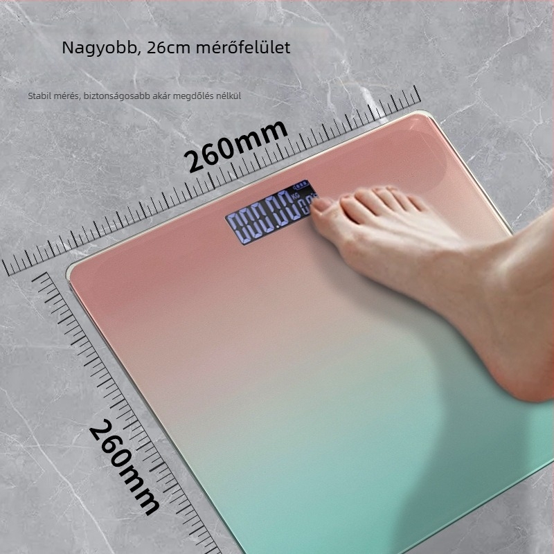 Súlymérleg – nagy pontosságú otthoni elektronikus mérleg, 180 kg terhelhetőség, újratölthető, egyszerű dizájn