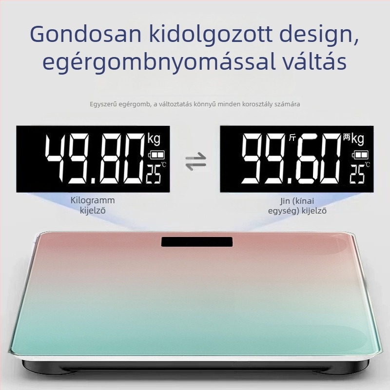 Súlymérleg – nagy pontosságú otthoni elektronikus mérleg, 180 kg terhelhetőség, újratölthető, egyszerű dizájn